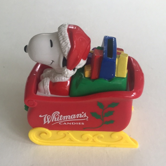 Whitmans Candies Christmas Snoopy and Woodstock in Sled Bank - Picture 1 of 7